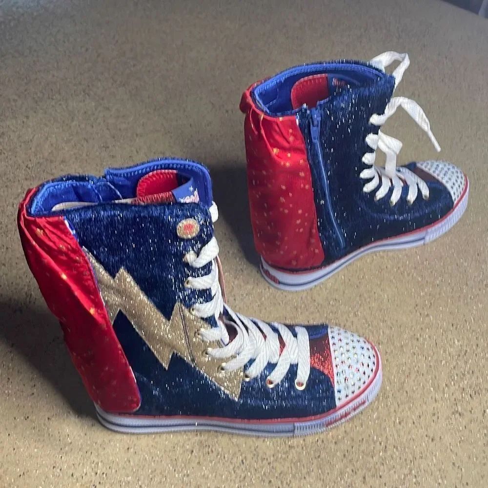 Sketchers Twinkle Toes Twinkle Hero Twinkle Lite High Top Sneakers sz 3.5